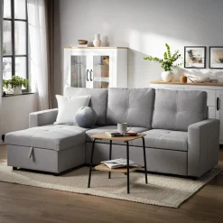 Narożnik rozkładany jasnoszary KOSEM