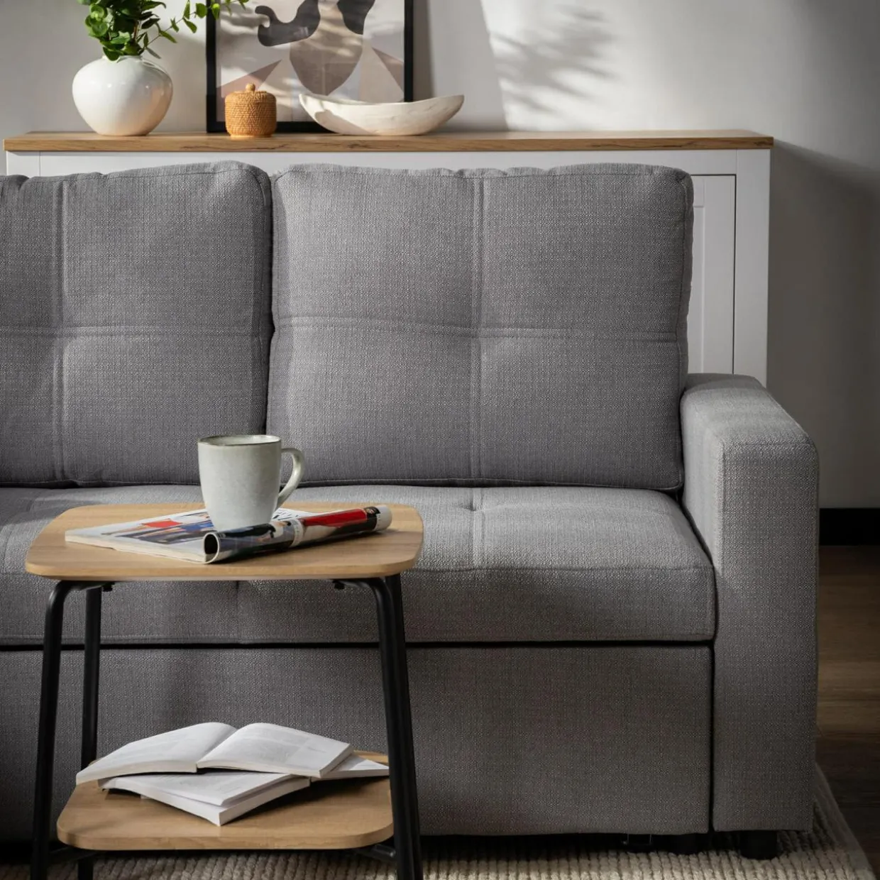 Narożnik rozkładany jasnoszary KOSEM