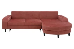 Narożnik rozkładany koralowy NAPOLI prawy