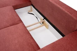 Narożnik rozkładany koralowy NAPOLI lewy