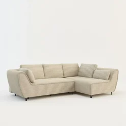 Narożnik rozkładany kremowy COCOLI prawy