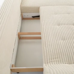 Narożnik rozkładany kremowy COCOLI prawy