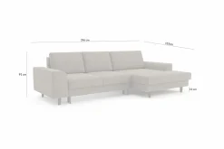 Narożnik rozkładany miodowy HARISON prawy