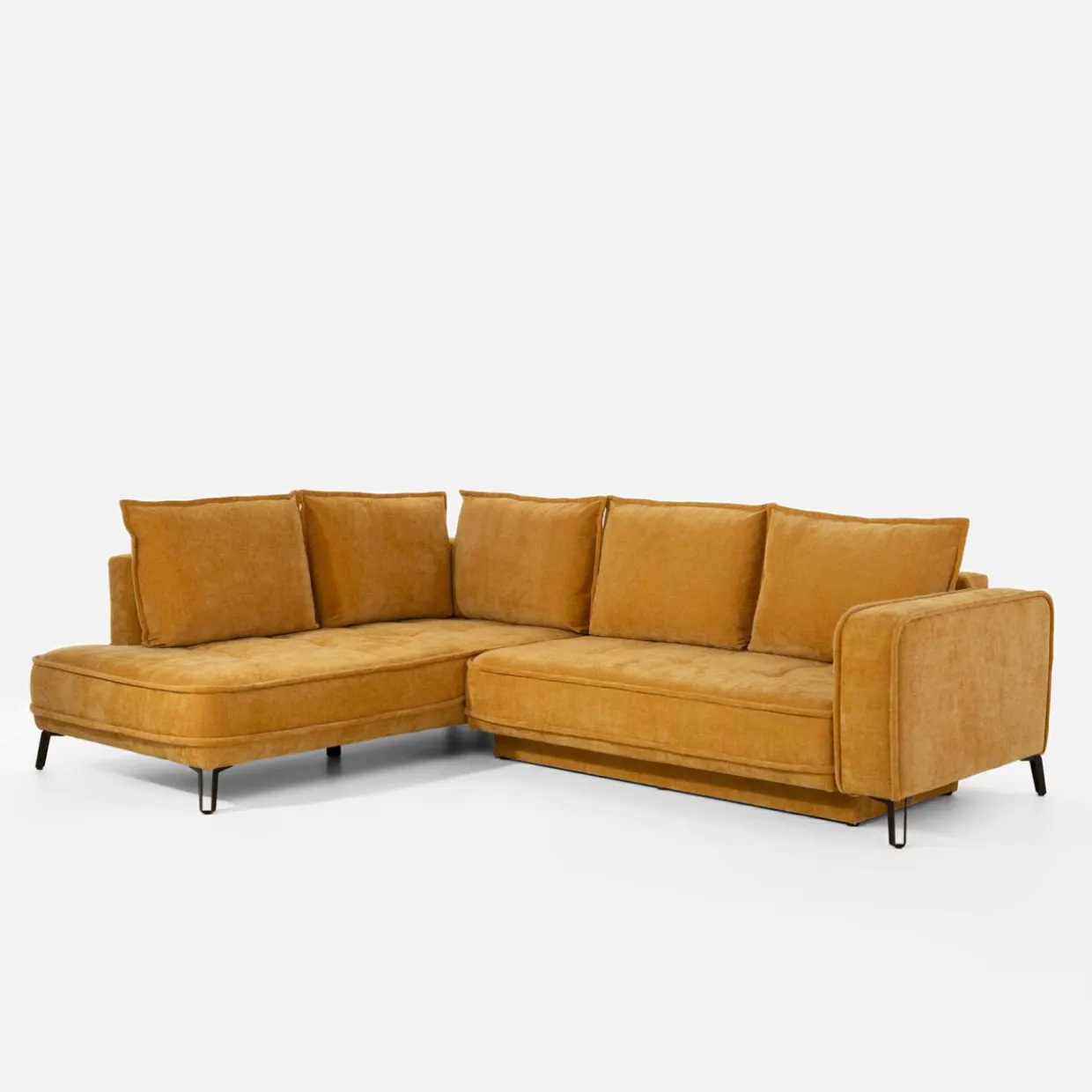 Narożnik rozkładany musztardowy SEGRE SET 2 lewy