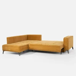 Narożnik rozkładany musztardowy SEGRE SET 2 lewy