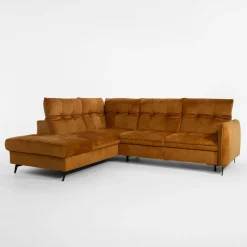 Narożnik rozkładany musztardowy GOJA lewy