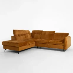 Narożnik rozkładany musztardowy GOJA lewy