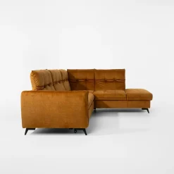 Narożnik rozkładany musztardowy GOJA prawy