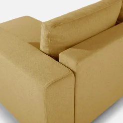 Narożnik rozkładany musztardowy PERA prawy