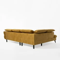 Narożnik rozkładany musztardowy ALESSIO L lewy