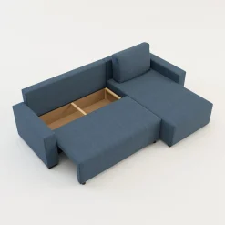 Narożnik rozkładany niebieski ASNA