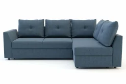 Narożnik rozkładany niebieski SORINO prawy