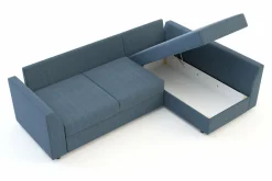 Narożnik rozkładany niebieski SORINO prawy