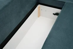 Narożnik rozkładany niebieski z podświetleniem EVERETT prawy