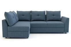 Narożnik rozkładany niebieski SORINO lewy