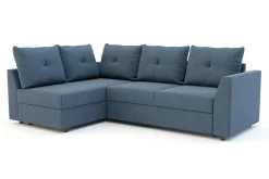 Narożnik rozkładany niebieski SORINO lewy