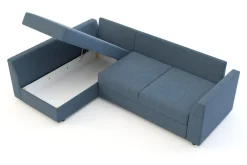 Narożnik rozkładany niebieski SORINO lewy