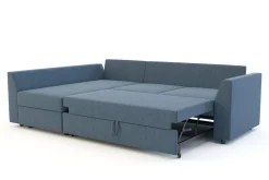 Narożnik rozkładany niebieski SORINO lewy