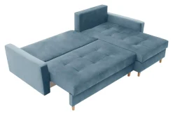 Narożnik rozkładany niebieski ZOYA