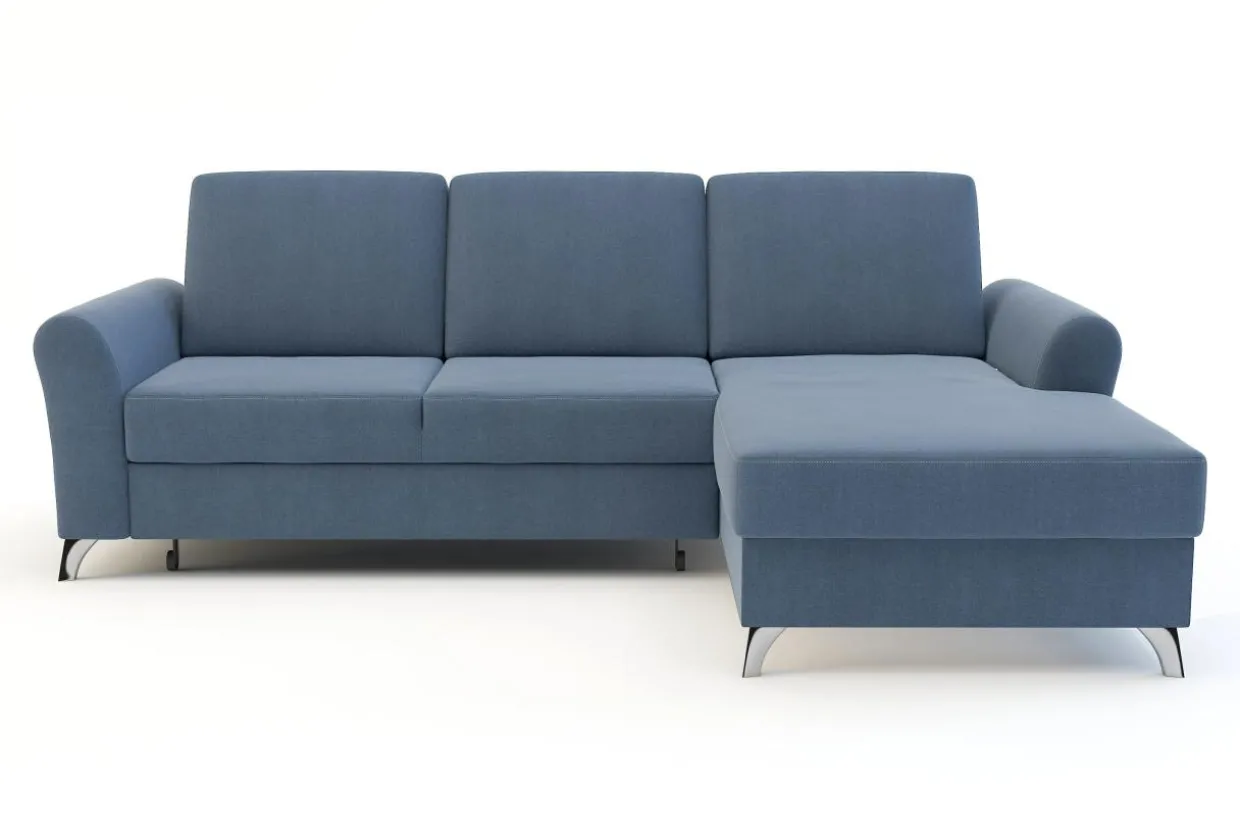 Narożnik rozkładany niebieski TUCSON prawy