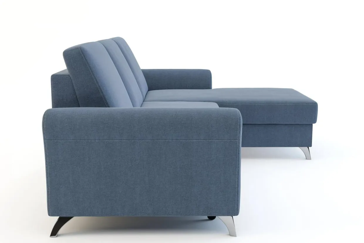 Narożnik rozkładany niebieski TUCSON prawy