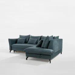 Narożnik rozkładany niebieski OPTIMA prawy