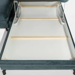 Narożnik rozkładany niebieski OPTIMA prawy