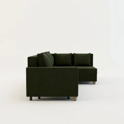 Narożnik rozkładany oliwkowy SPELLO prawy