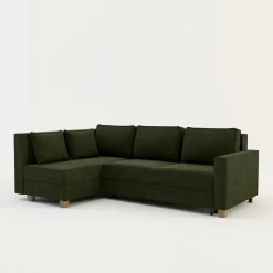 Narożnik rozkładany oliwkowy SPELLO lewy