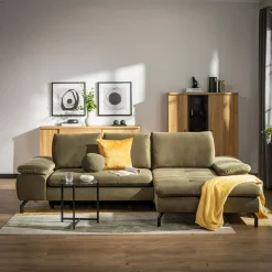 Narożnik rozkładany oliwkowy VESPA prawy