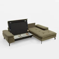 Narożnik rozkładany oliwkowy VESPA prawy