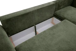 Narożnik rozkładany oliwkowy OZZY L prawy