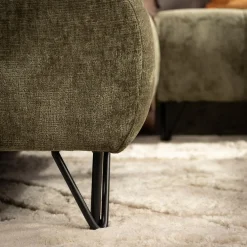 Narożnik rozkładany oliwkowy AMELIA lewy