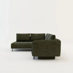 Narożnik rozkładany oliwkowy AMELIA lewy