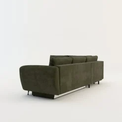 Narożnik rozkładany oliwkowy AMELIA lewy