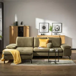 Narożnik rozkładany oliwkowy VESPA lewy