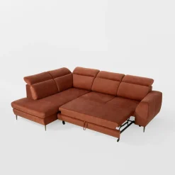 Narożnik rozkładany pomarańczowy AGO lewy