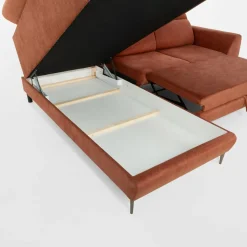 Narożnik rozkładany pomarańczowy AGO lewy