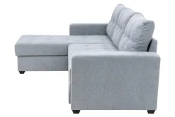 Narożnik rozkładany popielaty MEDINA