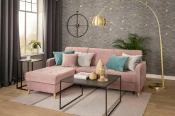 Narożnik rozkładany różowy VOLARE