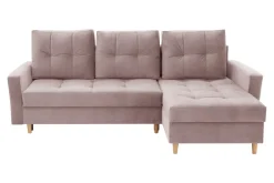 Narożnik rozkładany różowy ZOYA