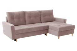 Narożnik rozkładany różowy ZOYA