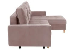 Narożnik rozkładany różowy ZOYA