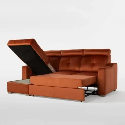 Narożnik rozkładany rudy ARES lewy