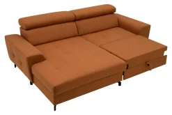 Narożnik rozkładany rudy ROSSI lewy