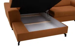 Narożnik rozkładany rudy ROSSI lewy