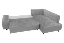 Narożnik rozkładany srebrny CALPE prawy