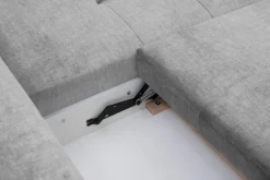 Narożnik rozkładany srebrny CALPE prawy