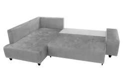 Narożnik rozkładany srebrny CALPE lewy