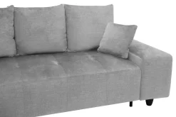 Narożnik rozkładany srebrny CALPE lewy